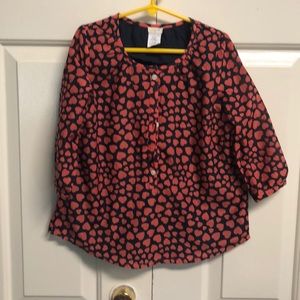 Crewcuts 8 heart blouse